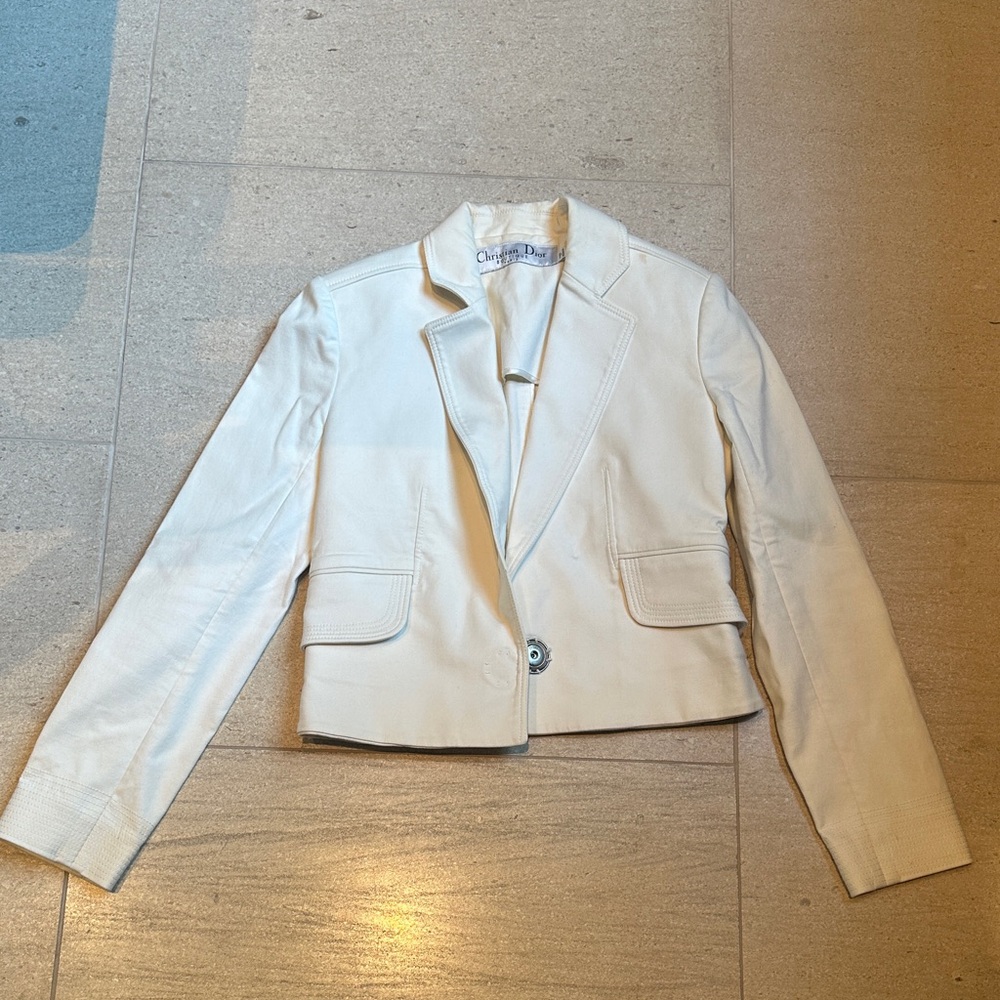 Vintage Christian Dior Chic Cream Women's Blazer